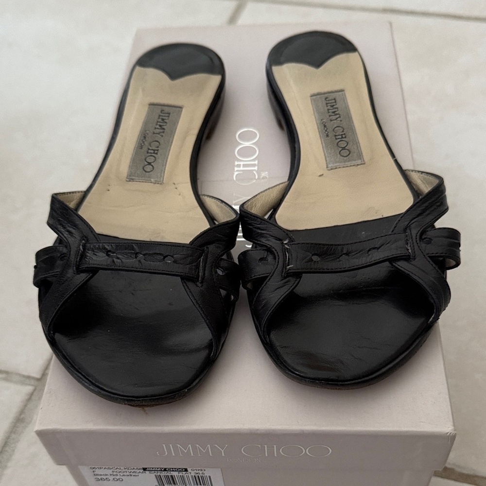 Jimmy Choo Elegant Black Mules